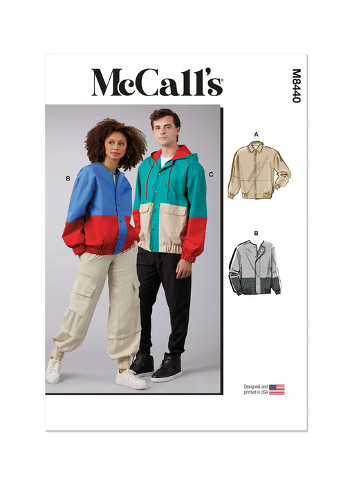 McCall's sewing pattern M8440 Unisex Jacket from Jaycotts Sewing Supplies