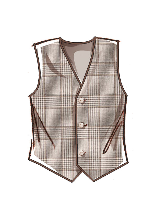 McCall's sewing pattern M8442 Misses' and Men's Lined Vests from Jaycotts Sewing Supplies