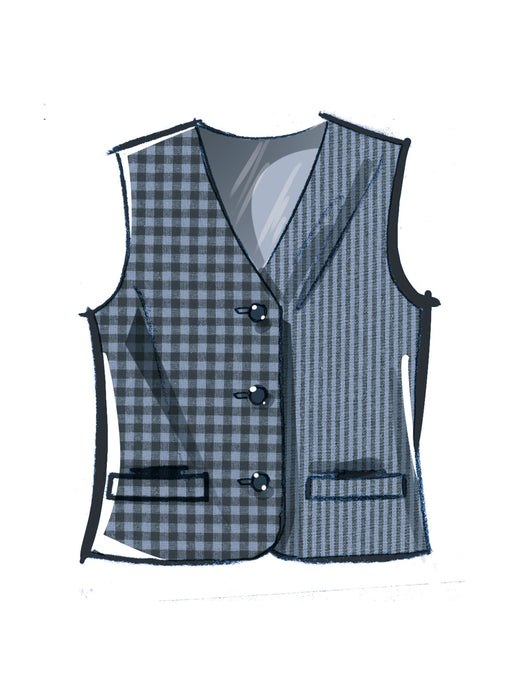 McCall's sewing pattern M8442 Misses' and Men's Lined Vests from Jaycotts Sewing Supplies