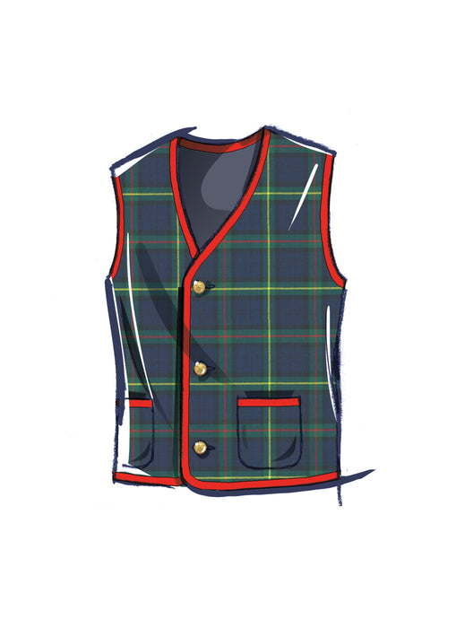 McCall's sewing pattern M8442 Misses' and Men's Lined Vests from Jaycotts Sewing Supplies