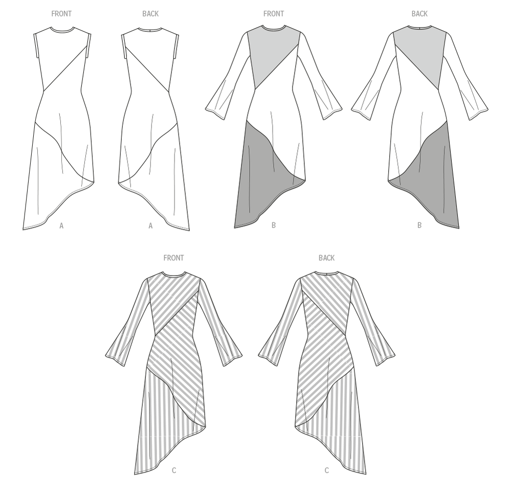 McCall's M8448 Misses' Knit Dress With Sleeve Variations sewing pattern ...