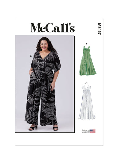 McCall's Sewing Pattern 8457 Loose Fit Jumpsuit and Sash from Jaycotts Sewing Supplies