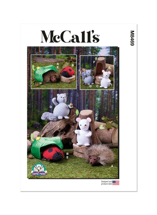 McCall's Sewing Pattern 8469 Plush Animals by Carla Reiss Design from Jaycotts Sewing Supplies