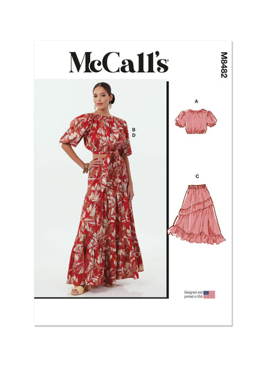 McCall's Sewing Pattern 8482 Misses' Tops and Skirts from Jaycotts Sewing Supplies