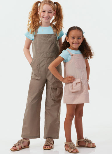 McCall's Sewing Pattern 8489 Girls' Pinafore and Overalls from Jaycotts Sewing Supplies