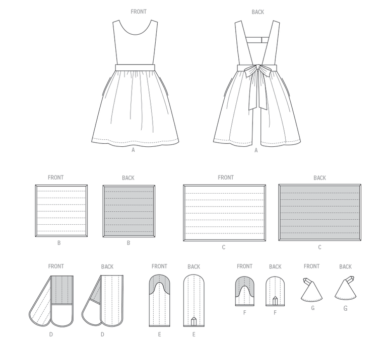 McCall's Sewing Pattern 8494 Apron and Kitchen Accessories from Jaycotts Sewing Supplies