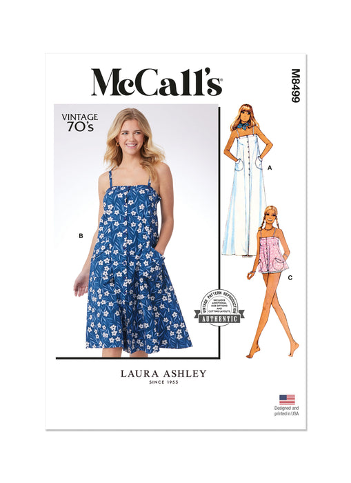 McCall's sewing pattern 8499 Dress and Top by Laura Ashley from Jaycotts Sewing Supplies