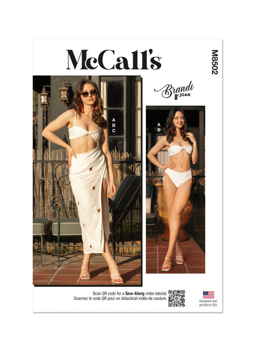 McCall's sewing pattern 8502 Bikini and Skirt by Brandi Joan from Jaycotts Sewing Supplies