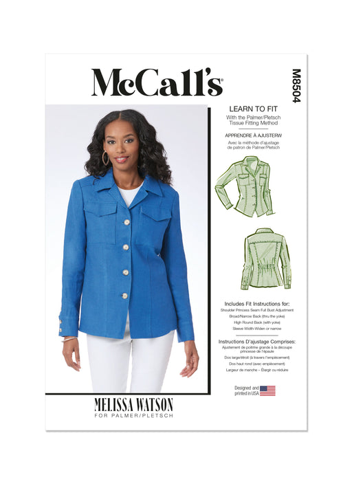 McCall's sewing pattern 8504 Jacket by Melissa Watson from Jaycotts Sewing Supplies