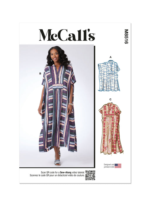 McCall's sewing pattern 8516 Caftan in Two Lengths from Jaycotts Sewing Supplies