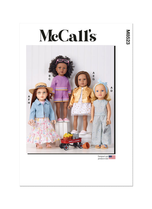 McCall's sewing pattern 8523 18" Doll Clothes from Jaycotts Sewing Supplies