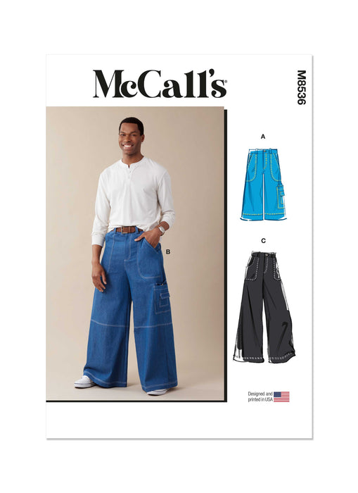 McCall's sewing pattern 8536 Men's Shorts and Trousers from Jaycotts Sewing Supplies