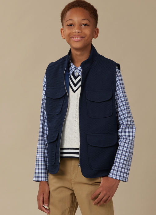 McCall's sewing pattern 8537 Boys’ Waistcoats, Top and Shirt from Jaycotts Sewing Supplies