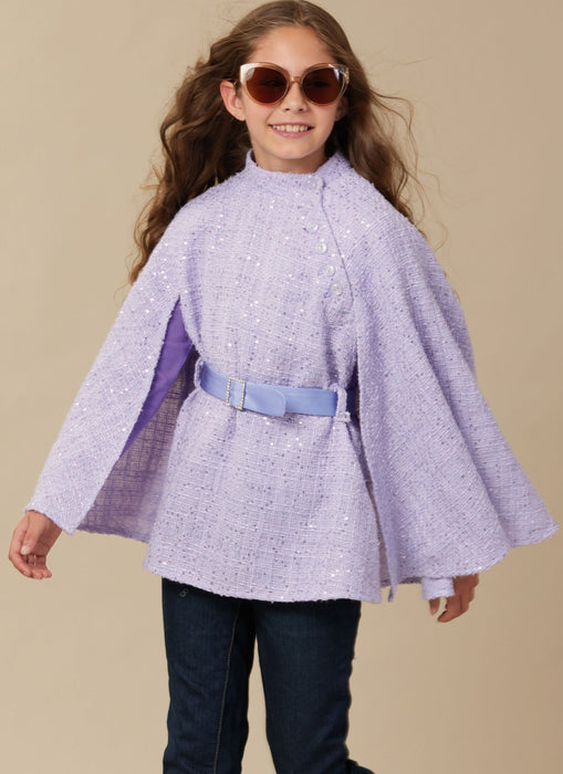 McCall's sewing pattern 8538 Girls' Capes from Jaycotts Sewing Supplies