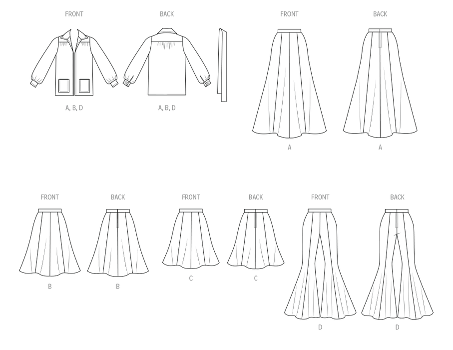 McCall's sewing pattern 8542 Misses' Jacket, Skirt and Trousers from Jaycotts Sewing Supplies