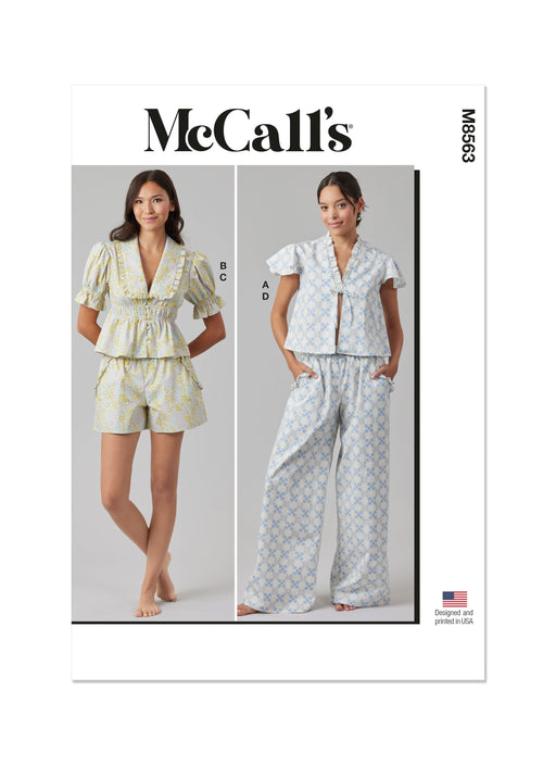 McCall's sewing pattern 8563 Misses' Lounge Tops, Shorts and Pants from Jaycotts Sewing Supplies