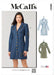 McCall's sewing pattern 8601 Fitted Button Front Mini Dress from Jaycotts Sewing Supplies