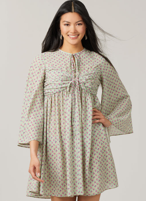 McCall's sewing pattern 8602 Babydoll Dress with Sleeve Variations from Jaycotts Sewing Supplies