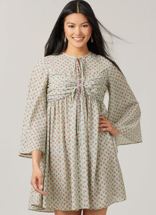 McCall's sewing pattern 8602 Babydoll Dress with Sleeve Variations from Jaycotts Sewing Supplies