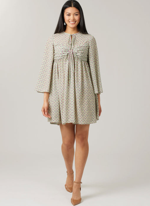 McCall's sewing pattern 8602 Babydoll Dress with Sleeve Variations from Jaycotts Sewing Supplies