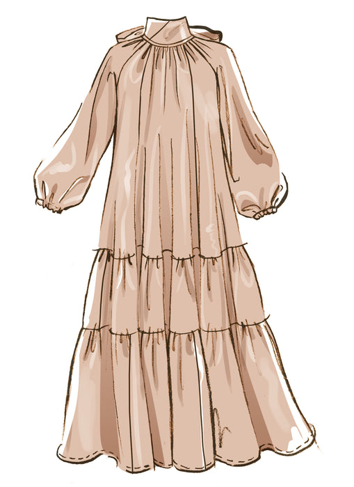 McCall's sewing pattern 8603  loose-fitting flared dress from Jaycotts Sewing Supplies