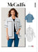McCall's sewing pattern 8606 Loose fitting button front shirts from Jaycotts Sewing Supplies