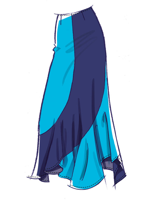 McCall's sewing pattern 8608 Asymmetric Skirt from Jaycotts Sewing Supplies