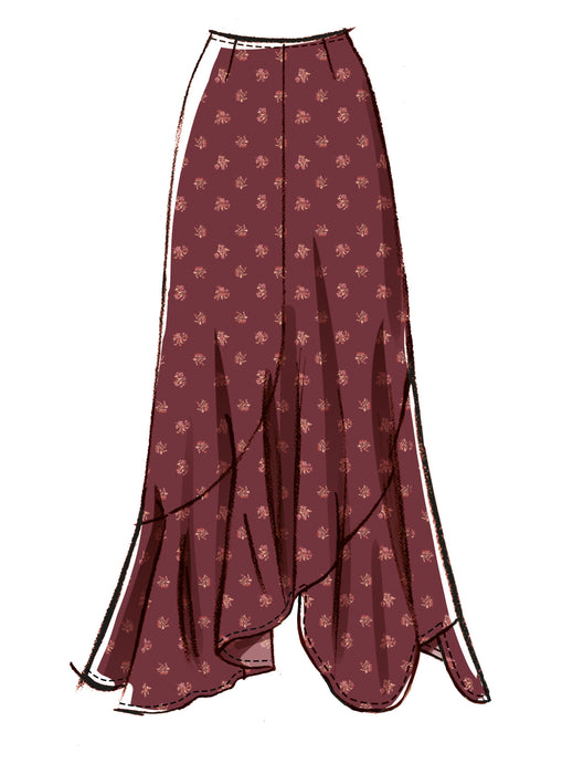 McCall's sewing pattern 8608 Asymmetric Skirt from Jaycotts Sewing Supplies