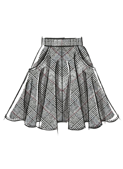 McCall's sewing pattern 8609 Flared Skirt in Three Lengths from Jaycotts Sewing Supplies