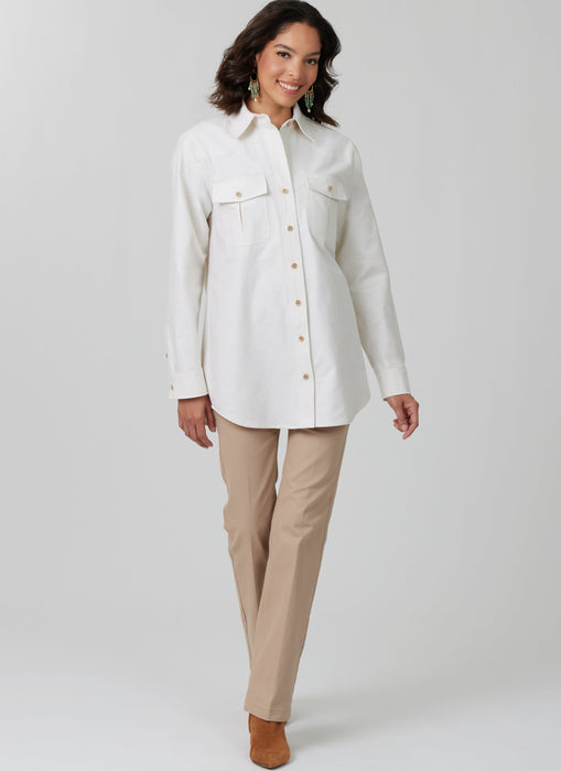 McCall's sewing pattern 8615 Unisex Casual button front Shirts from Jaycotts Sewing Supplies