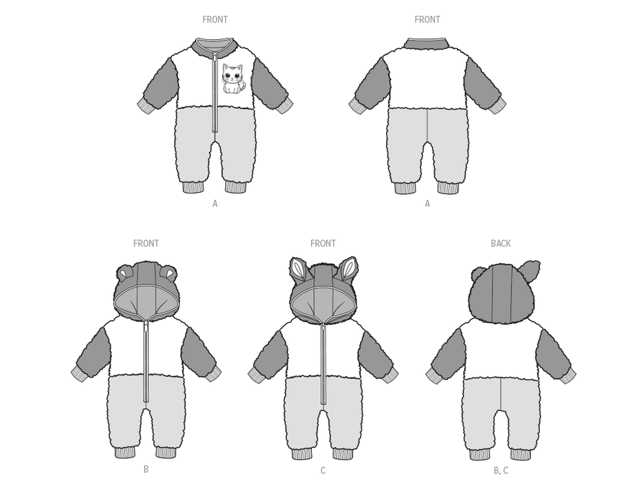 McCall's sewing pattern 8617 Babies' Jumpsuits from Jaycotts Sewing Supplies