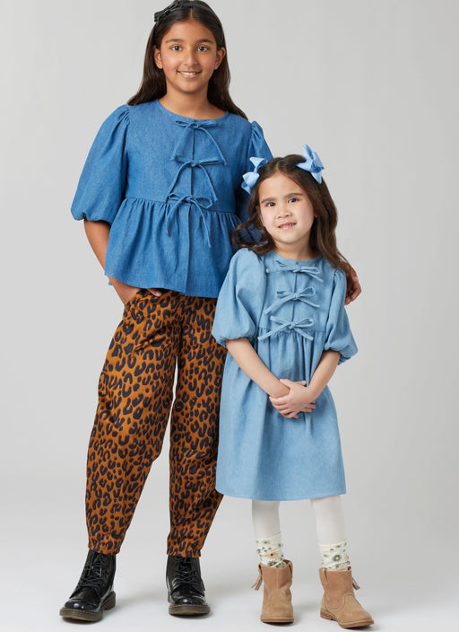 McCall's sewing pattern 8618 Girls' Top, Dress and Pants from Jaycotts Sewing Supplies