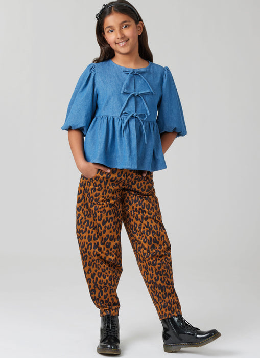 McCall's sewing pattern 8618 Girls' Top, Dress and Pants from Jaycotts Sewing Supplies