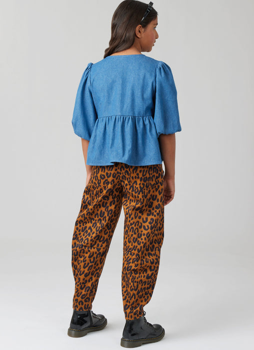 McCall's sewing pattern 8618 Girls' Top, Dress and Pants from Jaycotts Sewing Supplies