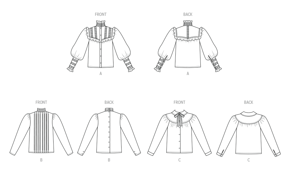 McCall's sewing pattern 8620 Vintage 1980's Laura Ashley blouses from Jaycotts Sewing Supplies