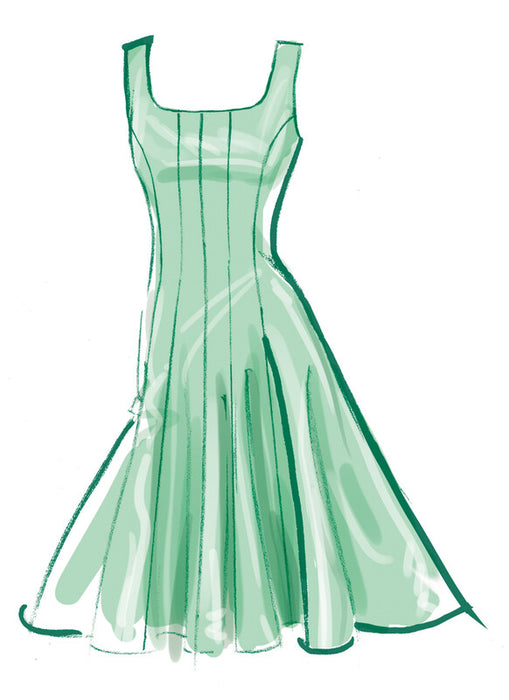 McCall's sewing pattern 8627 Misses' and Women's Special Occasion Dress in Two Lengths from Jaycotts Sewing Supplies