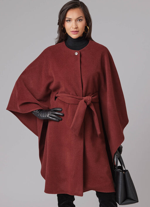 McCall's sewing pattern 8628 Misses' Cape in Two Lengths and Tie Belt from Jaycotts Sewing Supplies