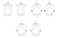 McCall's sewing pattern 8641 Children's Bubble Dress with Sleeve Variations from Jaycotts Sewing Supplies