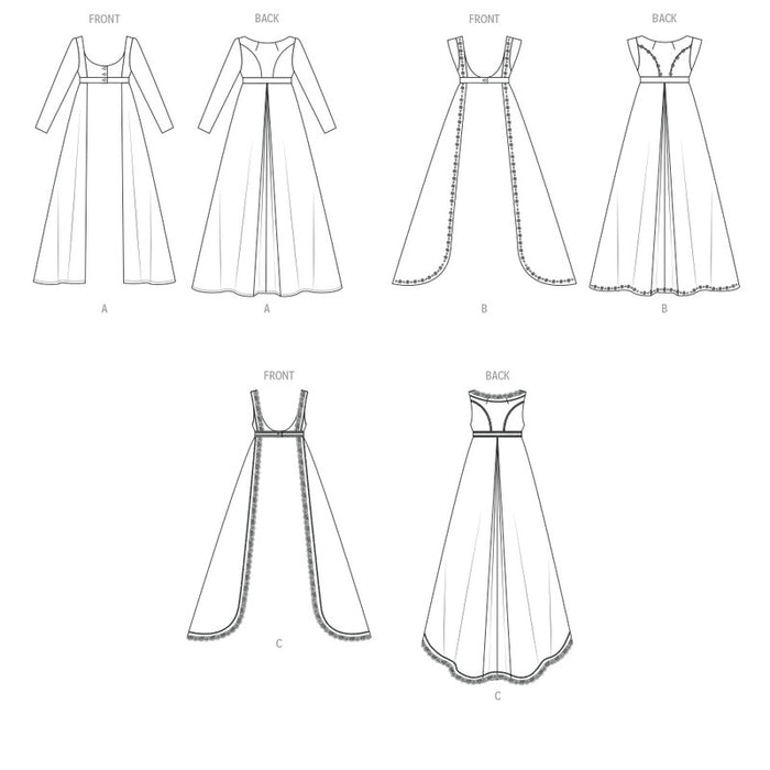 McCall's sewing pattern 8648 Misses' Regency Coat and Open Robes from Jaycotts Sewing Supplies