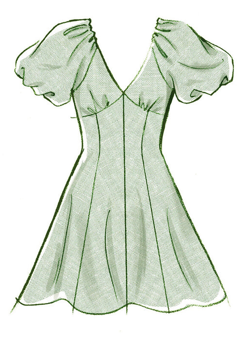 McCall's sewing pattern 8649 Misses' Midi Dress with Sleeve and Length Variations from Jaycotts Sewing Supplies