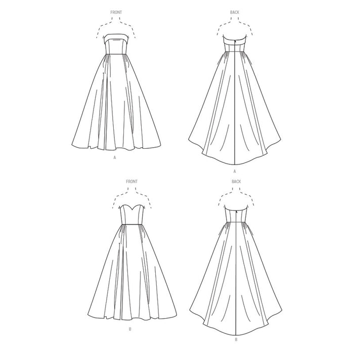 McCall's sewing pattern 8653 Misses' and Women's Strapless Wedding Gown from Jaycotts Sewing Supplies