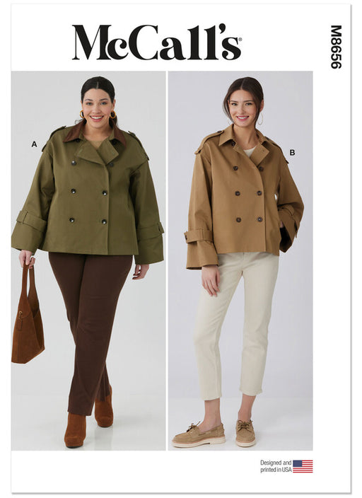 McCall's sewing pattern 8656 Misses' and Women's Trench Jacket from Jaycotts Sewing Supplies