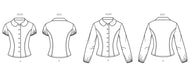 McCall's sewing pattern 8657 Misses' and Women's Peter Pan Collar Knit Top with Sleeve Variations from Jaycotts Sewing Supplies
