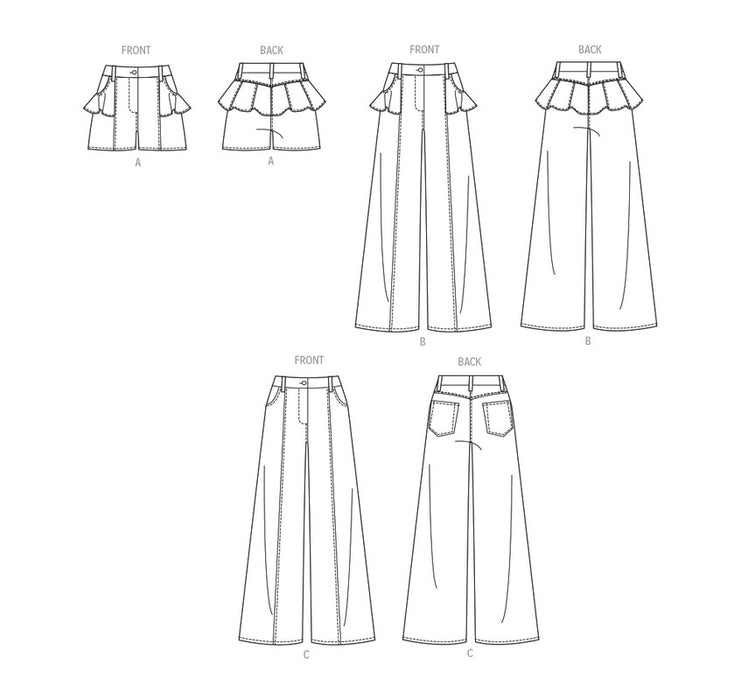 McCall's sewing pattern 8660 Misses' Shorts and Jeans from Jaycotts Sewing Supplies