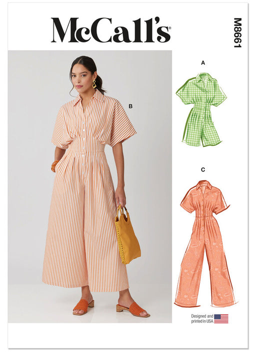 McCall's sewing pattern 8661 Misses' Jumpsuit in Three Lengths from Jaycotts Sewing Supplies
