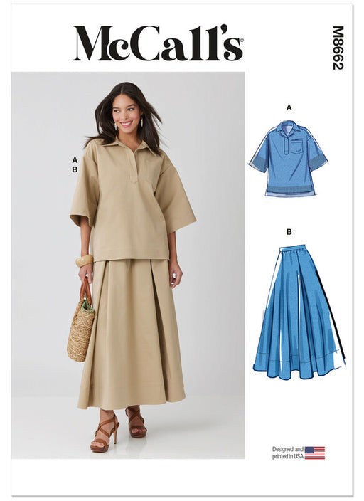 McCall's sewing pattern 8662 Misses' Top and Skirt from Jaycotts Sewing Supplies
