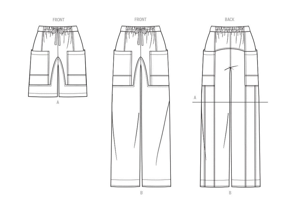 McCall's sewing pattern 8664 Unisex Shorts and Pants from Jaycotts Sewing Supplies