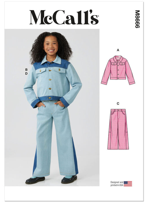 McCall's sewing pattern 8666 Girl's Jacket and Pants from Jaycotts Sewing Supplies
