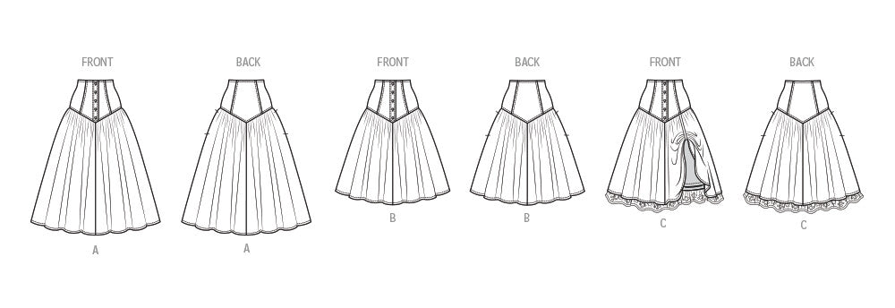 McCall's sewing pattern 8668 Misses' Skirts and Petticoat from Jaycotts Sewing Supplies