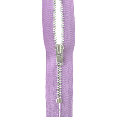 YKK silver tooth Metal Dress Zips - lilac from Jaycotts Sewing Supplies